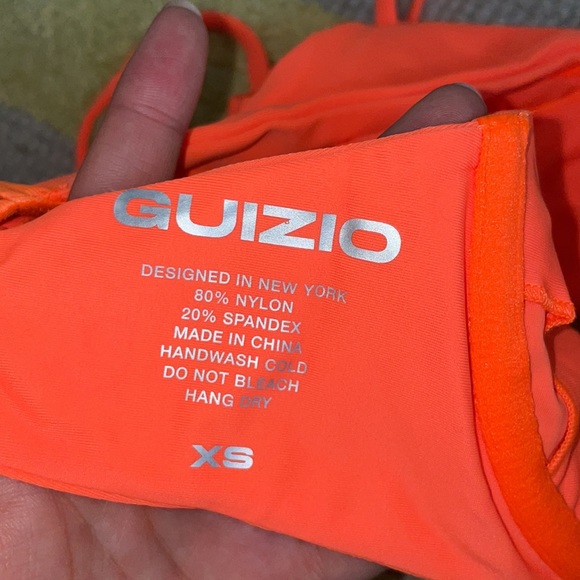 DANIELLE GUIZIO Lure Bikini Top in Neon Orange XS - Picture 7 of 7